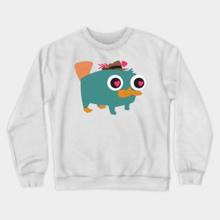 Valentine's Day Baby Perry the Platypus Crewneck Sweatshirt